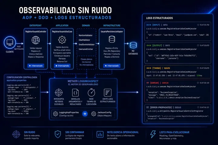 Observabilidad sin Ruido: Diseñando un Sistema de Logs con AOP en Arquitecturas DDD — Parte II